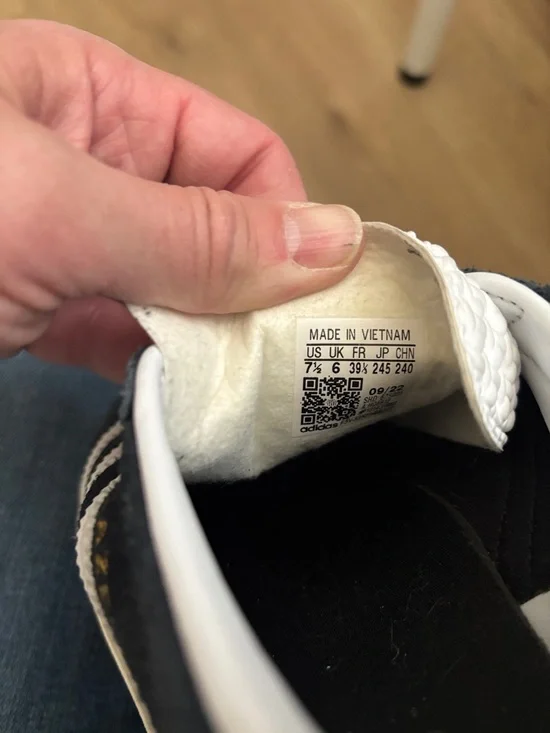 adidas Gazelle Platform Sneakers in Black and White - Picture 6 of 6